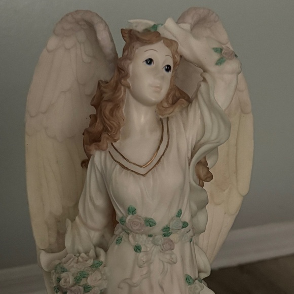 Vintage 7" Porcelain Herco Angel Figurine - Picture 1 of 4